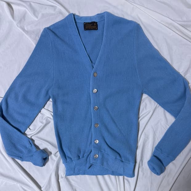 70s jc penney 오올론 아크릴 니트 가디건