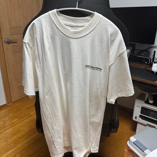 OBEY RECORDS 플라워 프린팅 반팔티 L
