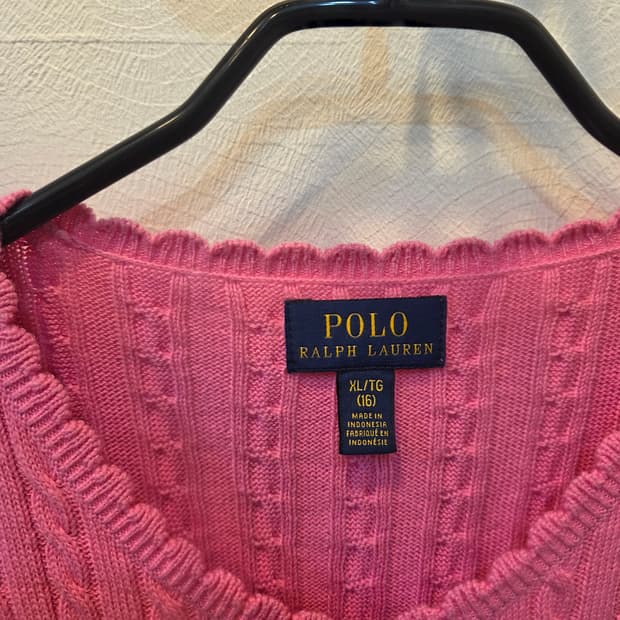 폴로 랄프로렌 핑크 가디건