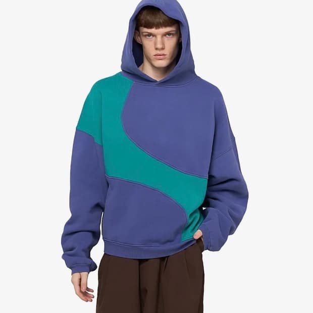 [M,L]이알엘 ERL 25fw 웨이브 후드티/블루