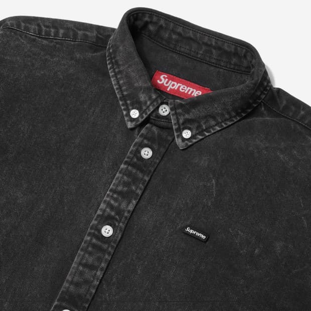슈프림 25FW 스몰 박스 데님 셔츠 블랙