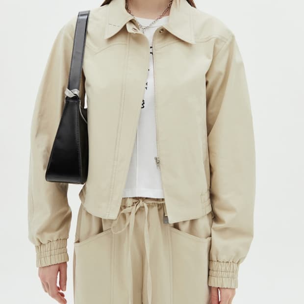 마뗑킴 스티치 점퍼 봄버 자켓 Matin Kim 웨스턴 디테일 컬러 스티