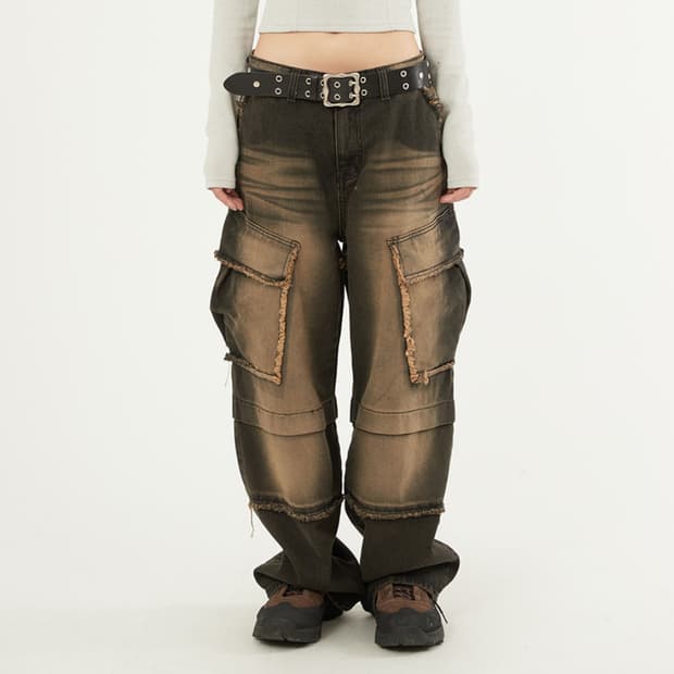 라우코하우스 프랑켄 인시전 피그먼트 카고 데님 팬츠