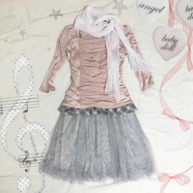 Japanese Vintage ⋆˚ 𝜗𝜚˚⋆ 발레코어 코디 세트 4p