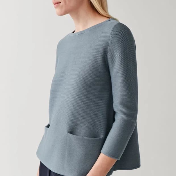 [L] COS 코스 여성 코튼 니트 탑