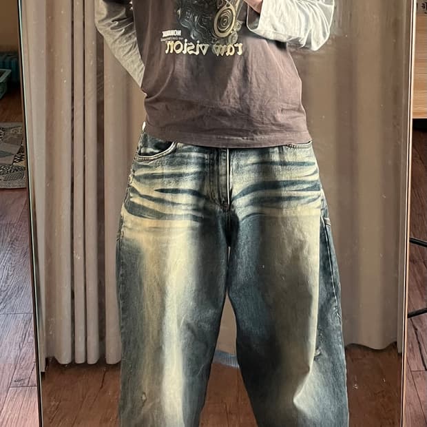 노운 bias tapered denim pants (blue) 1사이즈