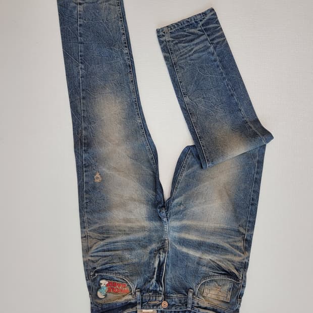 홀하우스 WHOLE HAUSE 남자 빈티지 워싱 청바지 34 스틸블루 
