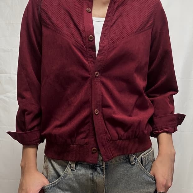 빈티지 버건디 셔츠 자켓