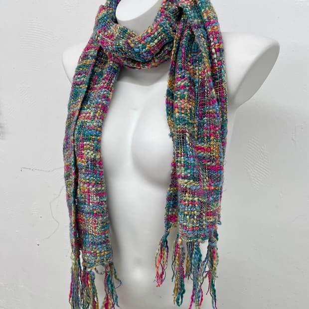 빈티지 캔디 짜임 머플러 