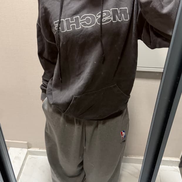 미스치프 그레이 후드티 m