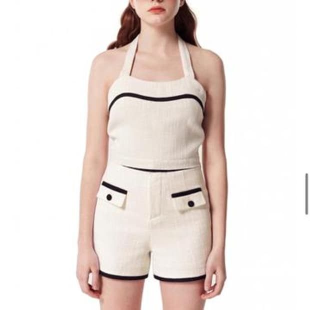 oioi 트위드 뷔스티에 팬츠 세트