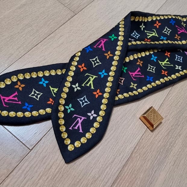 루이비통 멀티블랙 방도 멀티반다나 스카프 & 스카프링 세트