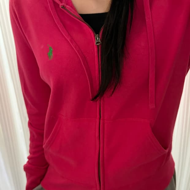 폴로 랄프로렌 핑크 후드집업