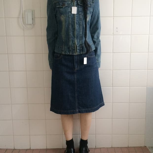 Ghost of Harlem denim zip up jacket