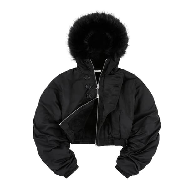 Kashiko Hooded Crop Bomber 카시코