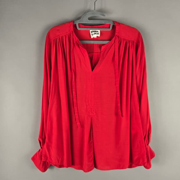 [무료배송]빔바이롤라 XS 여성 오버핏 레이온 긴팔 블라우스