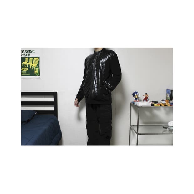 Versace Sleek Nylon Fuse Knit Jacket