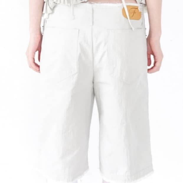 cut off half pants(grey beige)