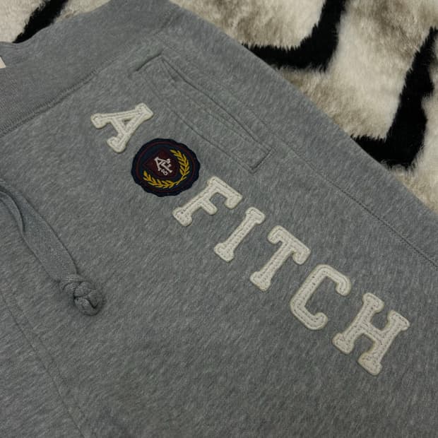 [XL]아베크롬비 스펠아웃 트레이닝 팬츠/그레이/기모