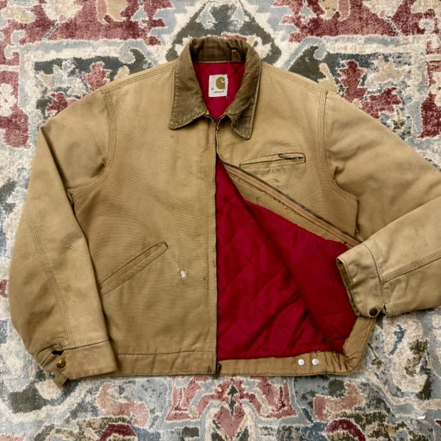 [칼하트] 70s 디트로이트 자켓 6QLJ 레드 퀄팅 (38)