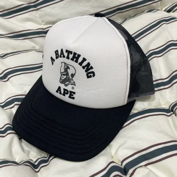 베이프 카모 메쉬캡 블랙