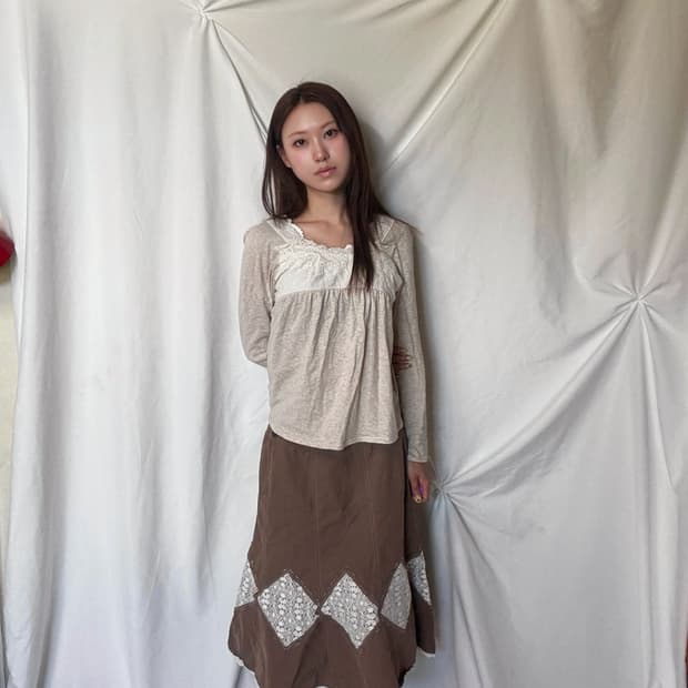 레이스 모리걸 티셔츠