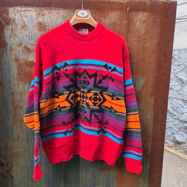 베네통 나바호패턴 램스울 니트