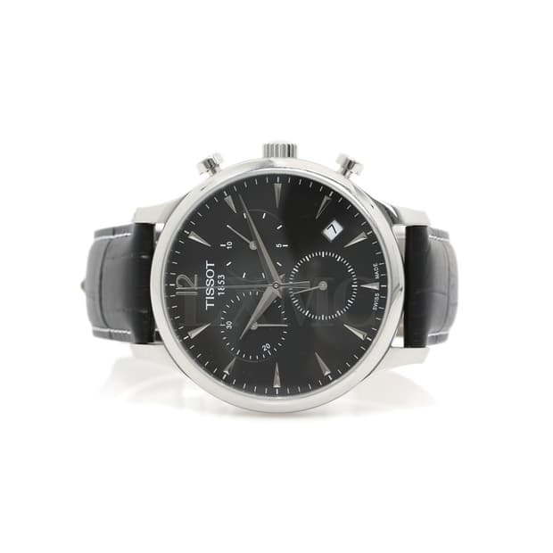 티쏘 트래디션 스틸 워치 가죽시계 T063617