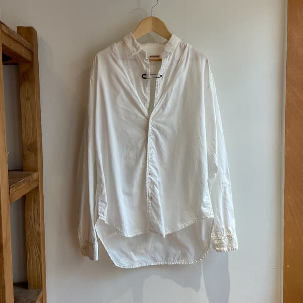 캐피탈 화이트 옥스퍼드 핀 셔츠