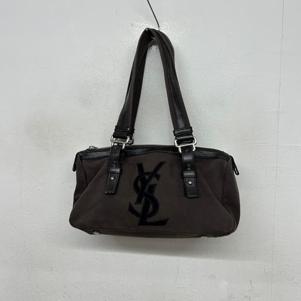 00s 입생로랑 YSL 로고 칼할라 숄더백