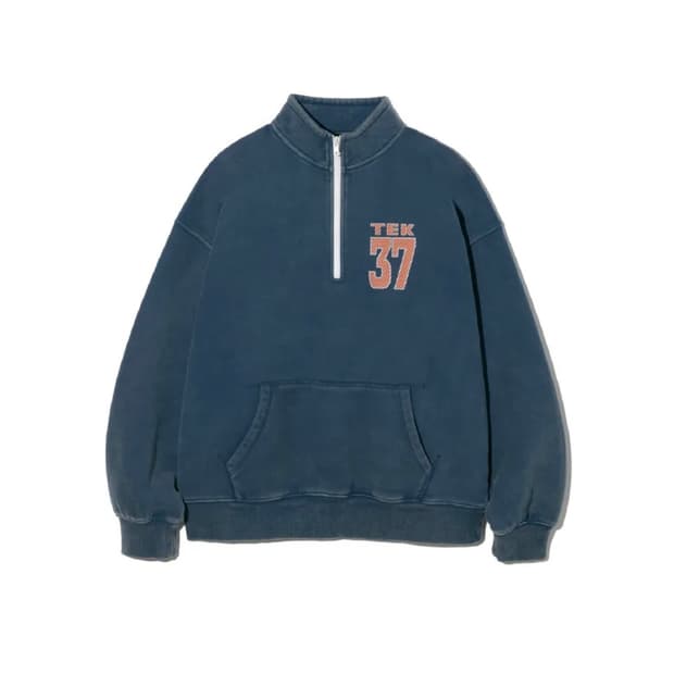 테켓 하프집업 맨투맨 half zip-up sweatshirt navy