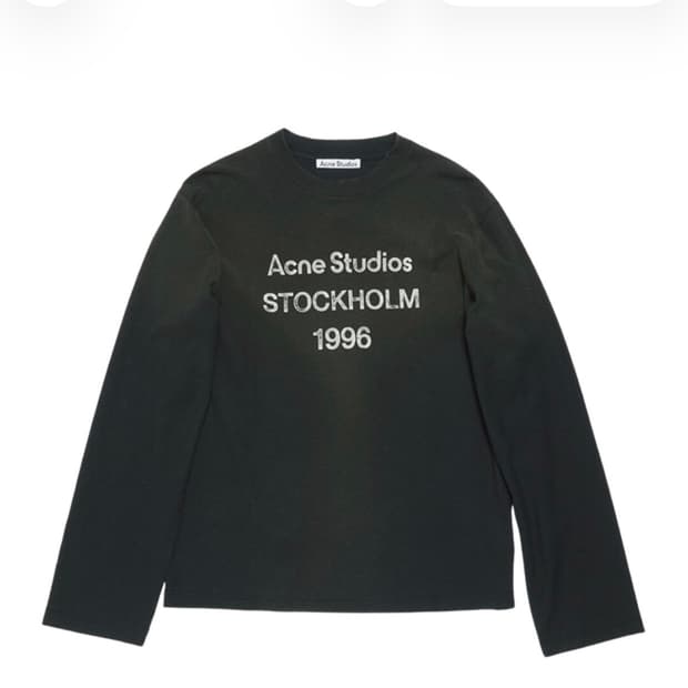 (구해요!!) 아크네 스튜디오 로고 롱슬리브 티셔츠 블랙