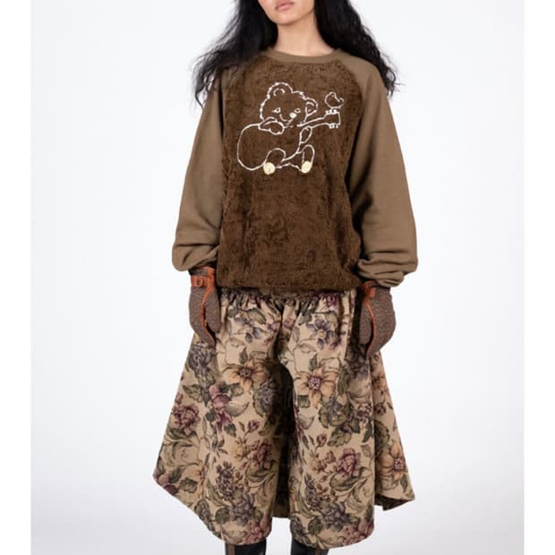 캐피탈 30 플리스 x 퍼 그리즐리 스웨트셔츠