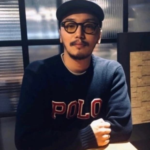 폴로 랄프로렌 네이비 로고 니트 M