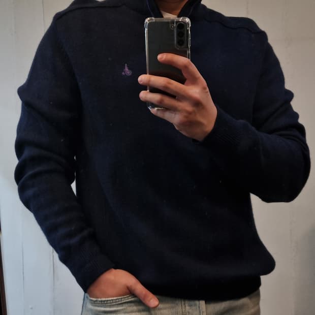 빈폴 남성 하프집업 니트 105