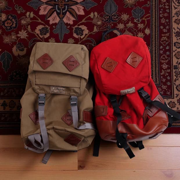 [L.L.BEAN] 빈티지 레더 트래킹 백팩 (RED Rucksack)