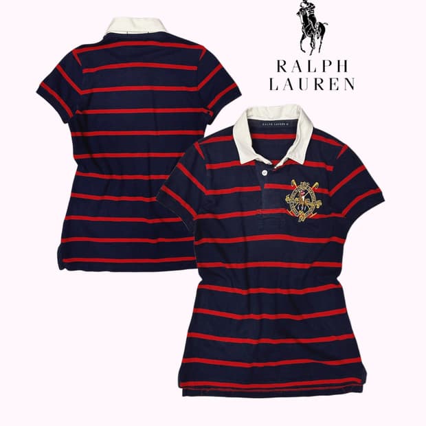red navy stripe pk t-shirt