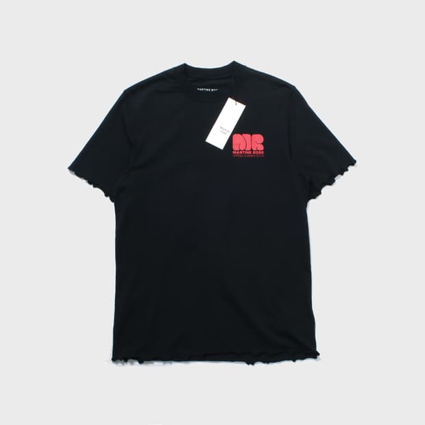 Martinrose Lettuce Hem Logo T-shirt In N