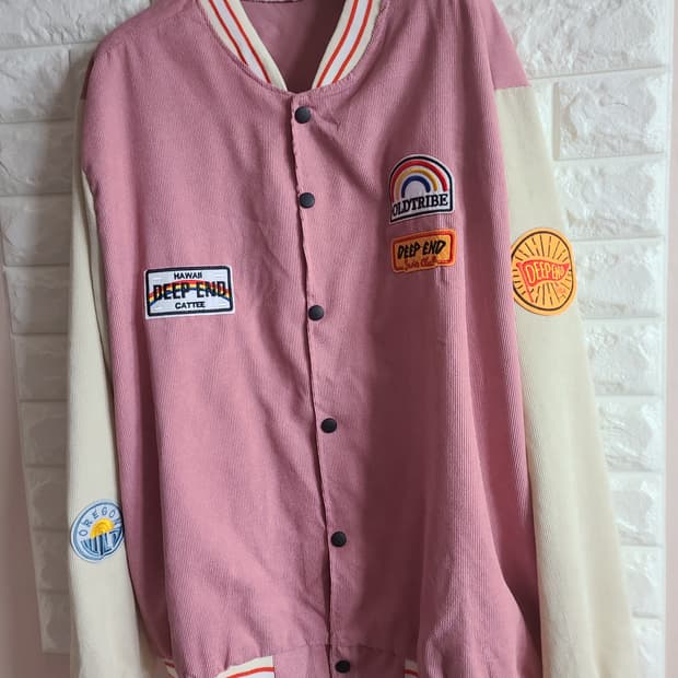 DEEP END 핑크 코듀로이 야구 점퍼