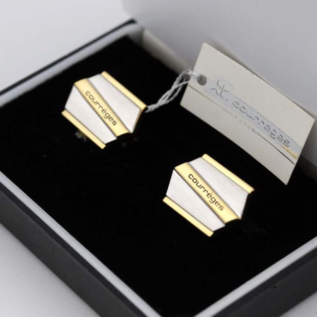 쿠레쥬 미사용 S등급 남자 명품 커프스 빈티지