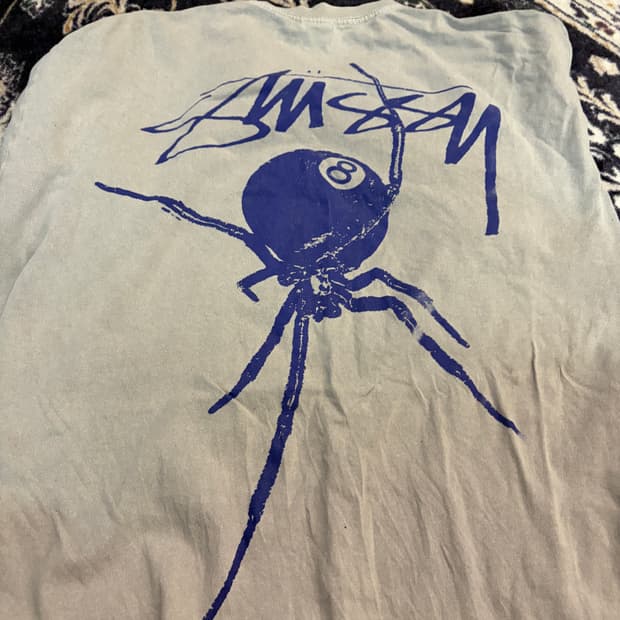 스투시 아나크리드 티셔츠 피그먼트 다이드 그레이 xxl