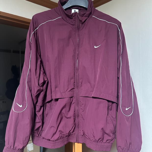 나이키 NSW 스우시 우븐 트랙 자켓 바람막이 나이트 마룬 - 아시아
