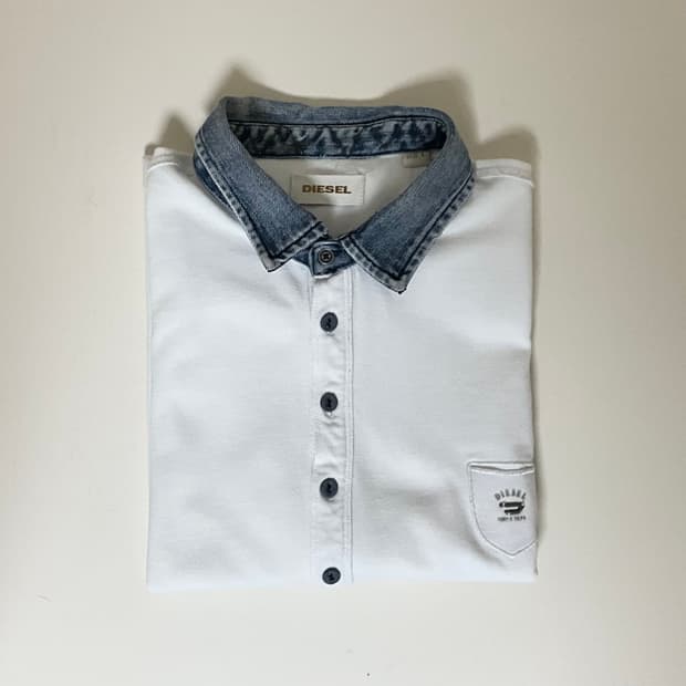 [DIESEL] Denim Collar Polo Shirt