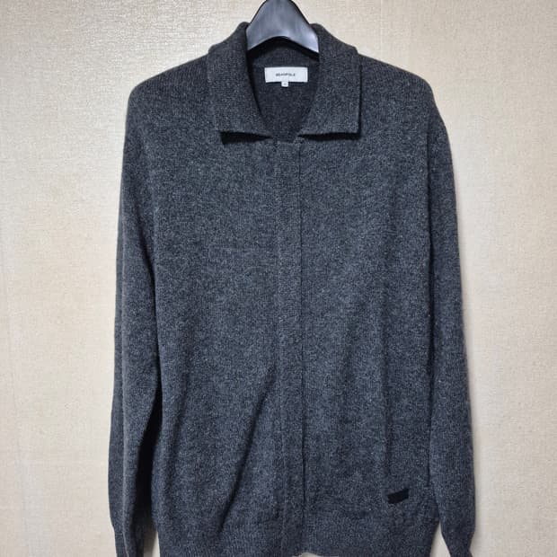 빈폴 카라넥 집업 가디건 애쉬