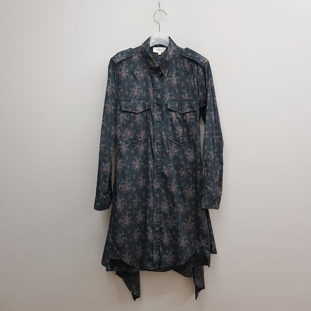 이자벨마랑 에뚜왈 플로럴 프린트 코튼 셔츠 원피스 1사이즈