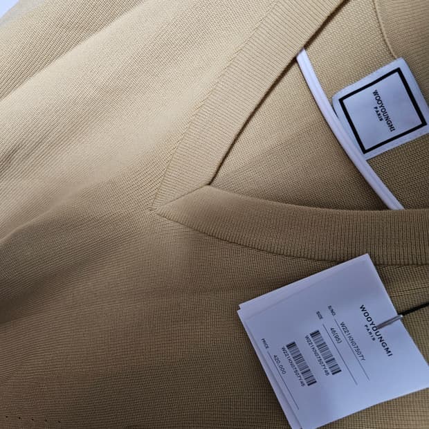 [46]우영미 조끼 베스트 옐로우 색상 새상품