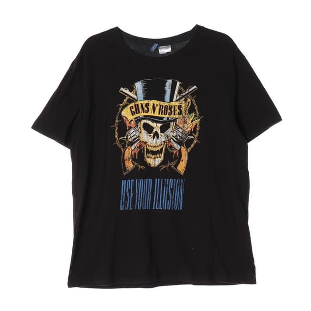 에이치엔엠 디바이디드 건즈앤로지스 밴드 반팔티 L