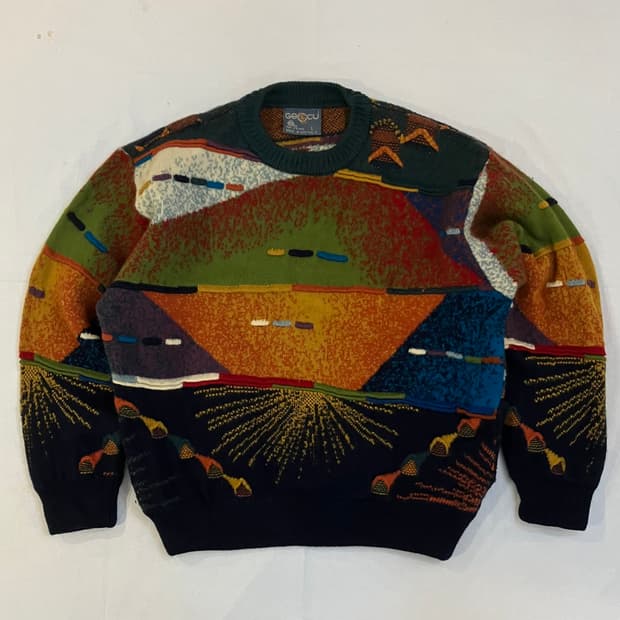 GECCU 선셋 무드 오스트레일리아 케이블 니트