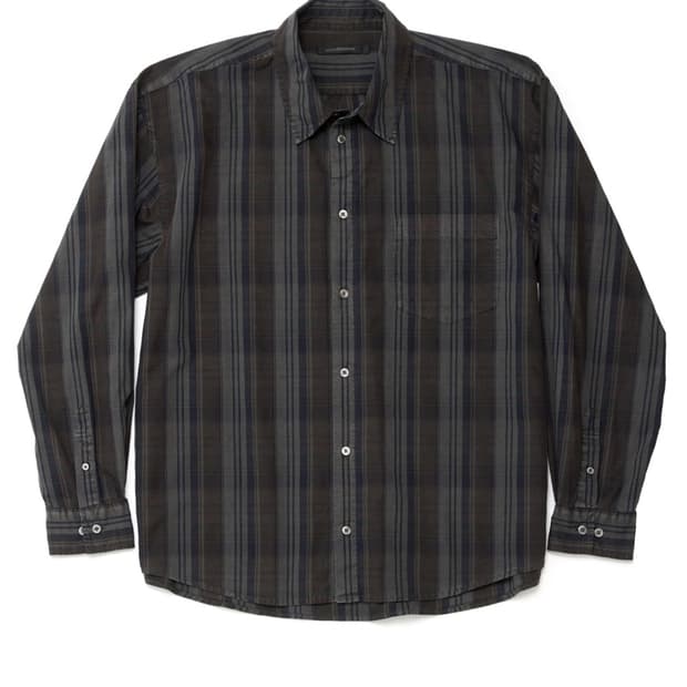 해칭룸 클래식 셔츠 멀티스트라이프 다이드 차콜 3(M)