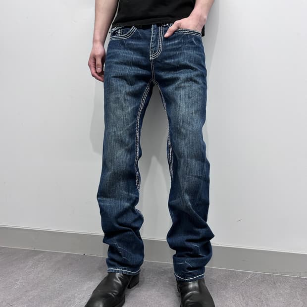 트루릴리젼 스파이럴 스티치 데님